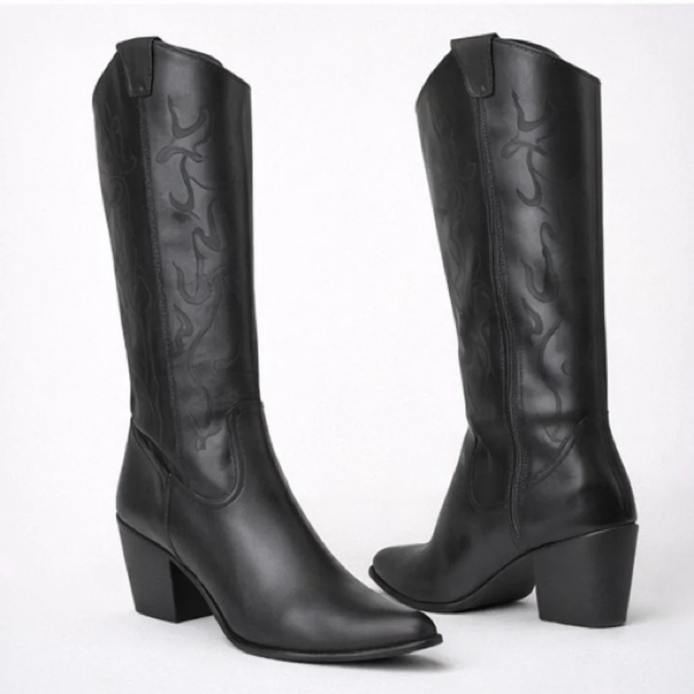 Madden NYC Black Tall Western Boots | Women’s 7.5 | NWT - Picture 2 of 9